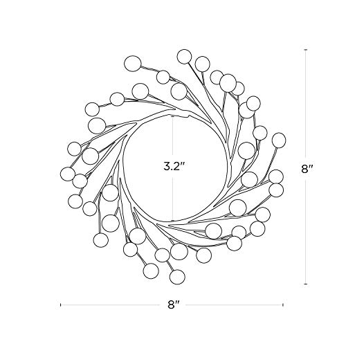 Nrpfell Anillos de Vela de 3 Piezas para Pilares, Rojo y Dorado, Peque？As Coronas de Navidad, Centro de Mesa de Boda RúStica o DecoracióN de Mesa