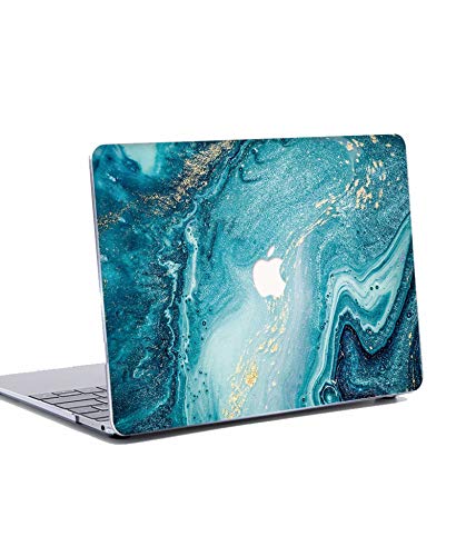 N/S Funda para MacBook Air 13 Pulgadas 2020 2019 2018 - Plástico Dura Case Carcasa para Nuevo MacBook Air 13" con Retina Pantalla y Touch ID A2179 A1932 - Ola Azul