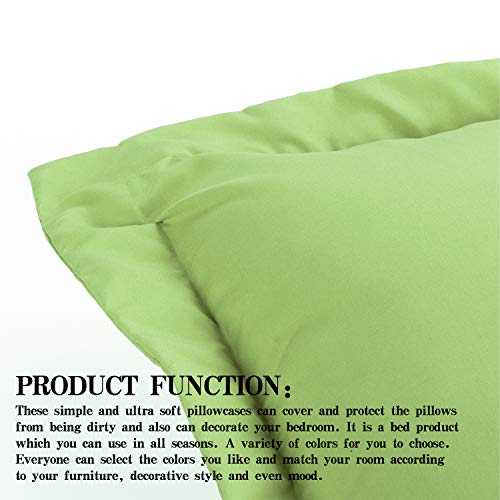 NTBAY Fundas de Almohada Oxford de Microfibra, Paquete de 2 Fundas de Almohada Oxford Antiarrugas y Resistentes a Las Manchas Suaves y Acogedoras, 50x75 cm, Verde Salvia