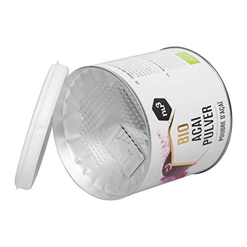 nu3 Acai Orgánico en Polvo–Bayas de açai molidas (65g) – Súper alimento ecológico directo del Amazonas – Ideal en batidos, smoothies, avena y desayunos saludables – Calidad natural por secado suave