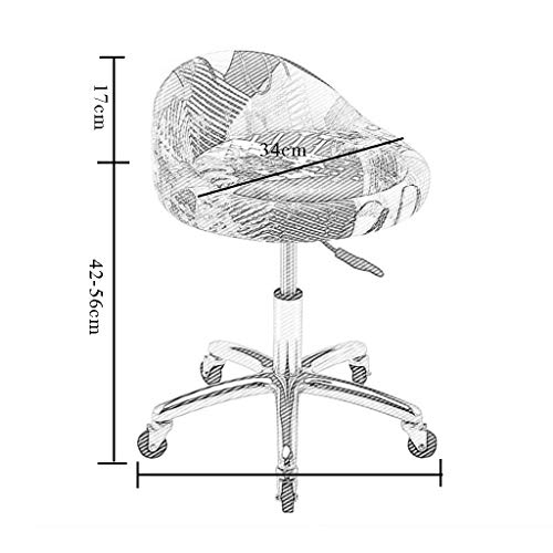 NUBAO Altura Ajustable De La Silla del Taburete Giratorio, Taburete Hidráulico Resistente del Metal del Balanceo para La Cocina, Salón, Barra, Oficina, Masaje (Color : B)