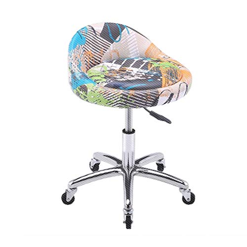 NUBAO Altura Ajustable De La Silla del Taburete Giratorio, Taburete Hidráulico Resistente del Metal del Balanceo para La Cocina, Salón, Barra, Oficina, Masaje (Color : B)