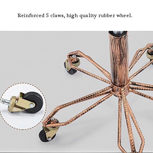 NUBAO Taburete De Trabajo, Silla De Trabajo, Silla Para Computadora, Asiento De Esponja Respaldo Alto Barra De Acero 5 Garras Giro Elevación Belleza Tatuaje Clínica De Peluquería Taburete 51-65cm 5 Co