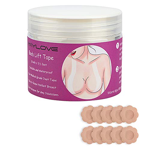 Nueva cinta para el pecho Cinta invisible para levantar el pecho Cinta médica transparente para el pecho Cinta para el sujetador sin tirantes Cinta diseñada para Boby Skin Kim K's Secret (33FT)