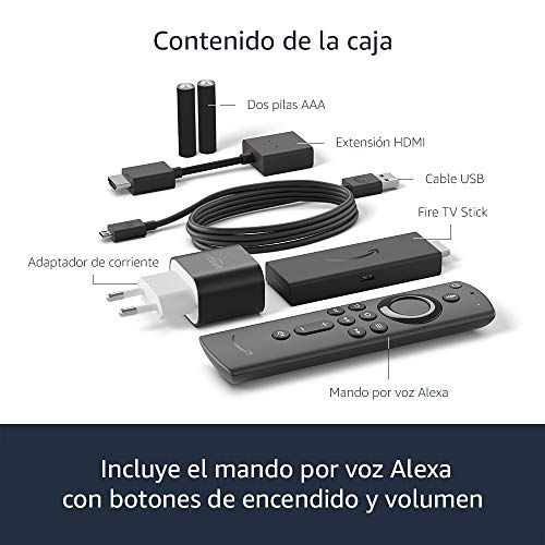 Nuevo Fire TV Stick con mando por voz Alexa (incluye controles del TV), sonido Dolby Atmos, modelo de 2020