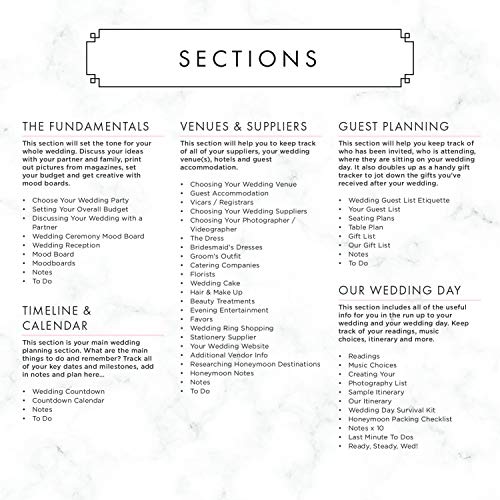 [Nuevo] planificador de bodas – diario de planificación de la boda del Reino Unido y agenda de organización, regalo de compromiso, calendario de cuenta regresiva