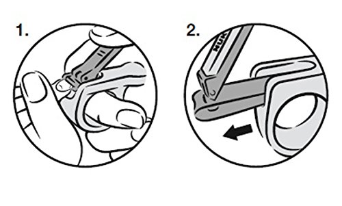 NUK 10256427 Baby cortaúñas, corta Diminuto Baby clavos Fácil, seguro Gracias a su dedo anillo para un apoyo seguro y superficie de corte redondeado, Gris