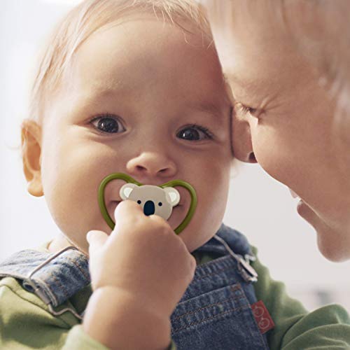 NUK Chupete espacial de silicona, forma adaptada a la mandíbula, 18 – 36 meses, gato y oso polar