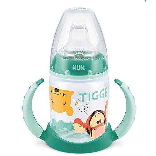NUK Disney Winnie First Choice - Biberón (polipropileno, 150 ml, boquilla de silicona, sin BPA, a partir de 6 meses) verde verde