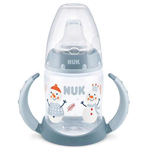 Nuk First Choice - Botella para beber con boquilla de silicona Azul nieve.