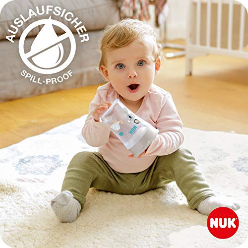 NUK Magic Cup vaso antiderrame bebe | Borde a prueba de derrames de 360° | +8 meses | Sin BPA | 230 ml | Koala (neutral) | 2 unidades