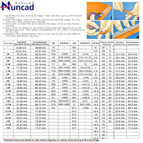 NUNCAD Anillo Hombre/Mujer 4 mm con Opale Multicolore de tungsteno, Boda Compromiso Estilo, Ocio, tamaño 14 (CH: ≈ 15)