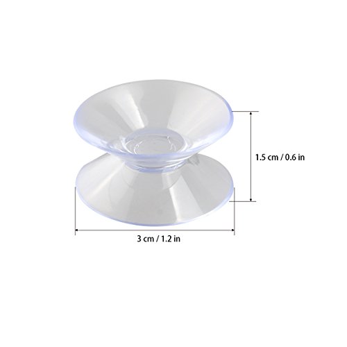 NUOLUX 10 ventosas con doble cara para vidrio / plástico, de 30 mm.