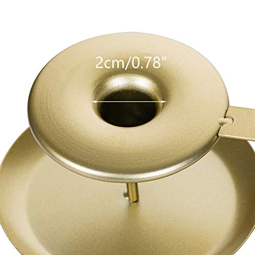 Nuptio Cónicos Candelabros con Candelabros, Candelabros de Mesa Dorados para la Ceremonia de la Fiesta Bodas, Soporte de Velas para la Exhibición Decoración del Comedor Navidad Halloween, 4 Piezas