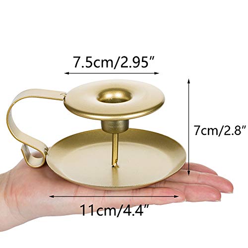 Nuptio Cónicos Candelabros con Candelabros, Candelabros de Mesa Dorados para la Ceremonia de la Fiesta Bodas, Soporte de Velas para la Exhibición Decoración del Comedor Navidad Halloween, 4 Piezas