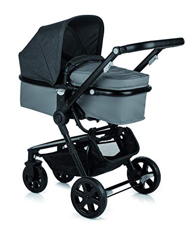 Nurse City Convert + Click Silla de Paseo con Hamaca Convertible en Capazo + Portabebé, Uso desde el Recién Nacido, Color Gris Mix