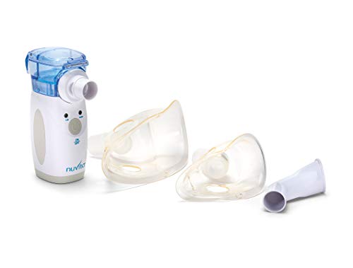 Nuvita 5076 Inhalador Nebulizador Portátil - Nebulizador de Malla Vibrante – Aerosol de Bolsillo Profesional - Compresor – Enfermedades Respiratorias y Alergias - Marca Europea - Diseño Italiano