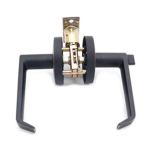 NUZAMAS Cerradura de entrada de la palanca de la puerta, aleación de zinc, cerradura de la puerta de privacidad interior, sin llaves, cerradura, pomo de la manija de la puerta, dormitorio, baño