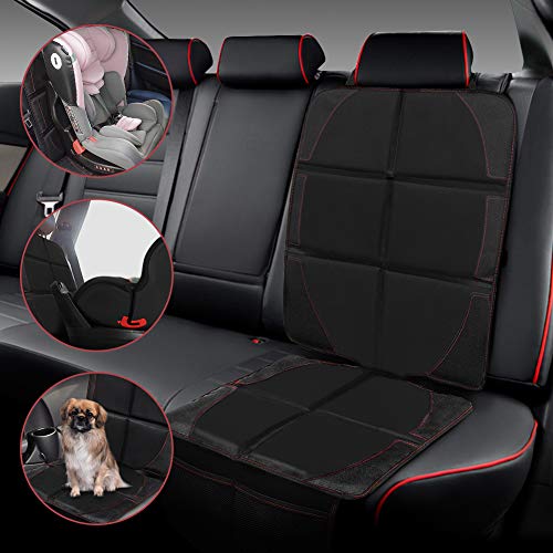 NWOUIIAY Protectores Asientos Coche 2PCS Fundas Asiento Coche Antideslizante Impermeable Fundas para Sillas Coche de Bebé con Organizadores Bolsillos Fácil de Limpiar