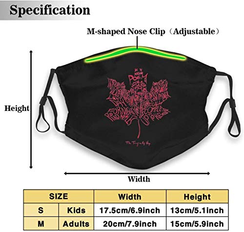 N/Y Pasamontañas Unisex Máscara de Polvo con Filtro La Trágicamente Hip Bandana Filtro Máscara de Polvo Bufanda