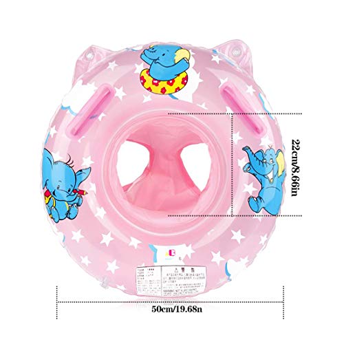 O-Kinee Anillo de Natación Asiento, Flotadores para Bebes Swim Safe Inflable Piscinas Playa Juguetes de Natación Fiesta para Regalo Bebe, Rosado