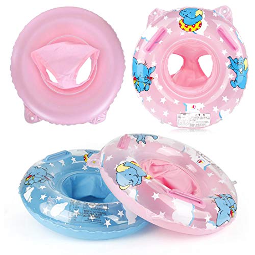 O-Kinee Anillo de Natación Asiento, Flotadores para Bebes Swim Safe Inflable Piscinas Playa Juguetes de Natación Fiesta para Regalo Bebe, Rosado