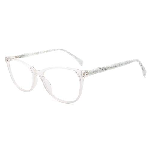 O-Q CLUB Monturas de Gafas Lente de Luz Anti-azul Gafas sin Receta HD Fácil de Combinar (Transparente)