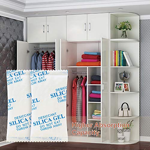 O2frepak 10 Gramos (100 Paquetes) de Gel de sílice desecante Absorbente de Humedad, Conforme a FDA, MIL-D-3463E I & II y DIN 55473.