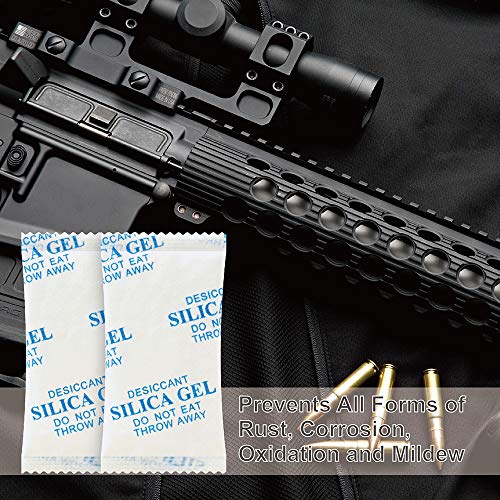 O2frepak 5 Gramos (250 Paquetes) de Gel de sílice desecante Absorbente de Humedad, Conforme a FDA, MIL-D-3463E I & II y DIN 55473.