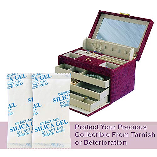 O2frepak 5 Gramos (250 Paquetes) de Gel de sílice desecante Absorbente de Humedad, Conforme a FDA, MIL-D-3463E I & II y DIN 55473.