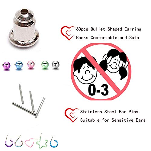 OAONNEA 30 Pares Pendientes Para Niña Hipoalergenicos (30pares)