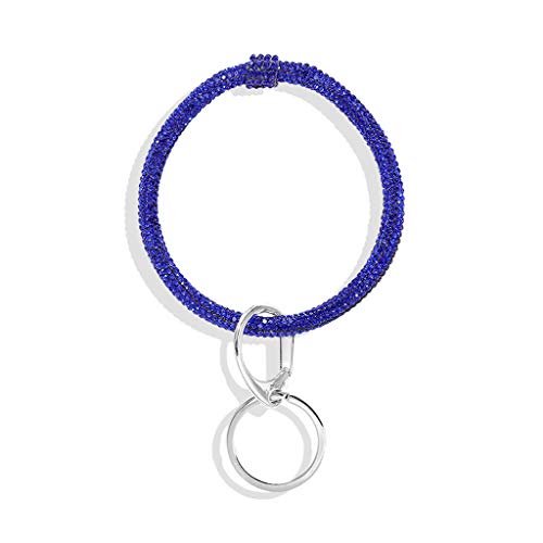 Ocobudbxw Pulsera de Diamantes de imitación Brillante Llavero de aro Grande Llavero de muñeca joyería de Mujer