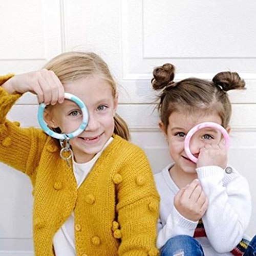 Ocobudbxw Pulsera de Diamantes de imitación Brillante Llavero de aro Grande Llavero de muñeca joyería de Mujer