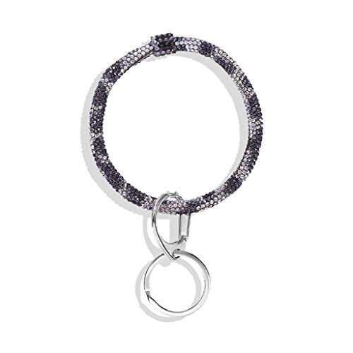 Ocobudbxw Pulsera de Diamantes de imitación Brillante Llavero de aro Grande Llavero de muñeca joyería de Mujer
