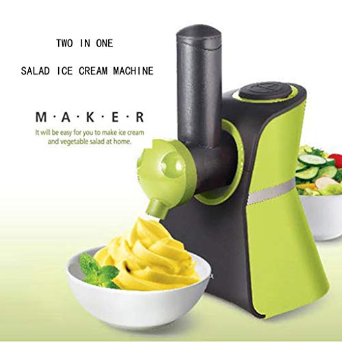 OCYE Máquina de Helado casera, Boca de Cinco Ingredientes, máquina de Helado de Ensalada, máquina de Helado y Sorbete, máquina de Yogur Helado, Helado y natillas Gris, Rojo, Verde