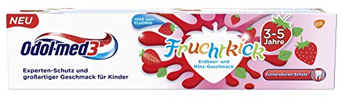 Odol-med3 - Pasta de dientes de sabor a fresa y menta, 1 unidad