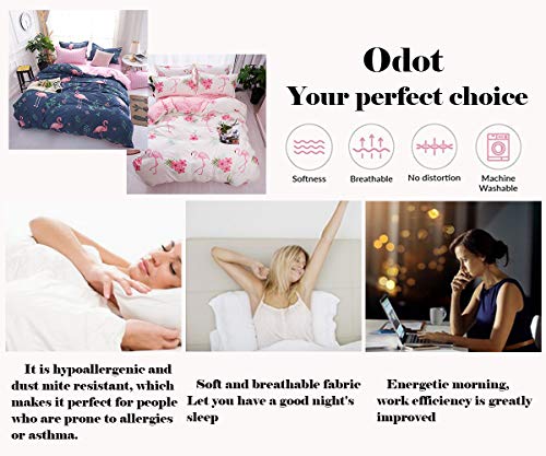 Odot Juego de Ropa de Cama de 3 Piezas, Amor Corazon Microfibra Cómodo Juego de Fundas de Edredón con 1 Funda Nórdica y 2 Funda de Almohada para Familiar y Niños (Cama 90-150x200cm,Blanco Negro)