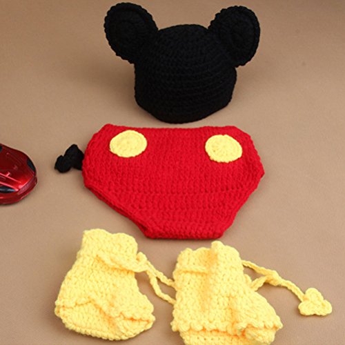 Odziezet Bebé Conjuntos Sombrero Gorro de Punto + Pantalones Disfraz de Animales Unisexo Fotografía Recién Nacido Ropa de Traje