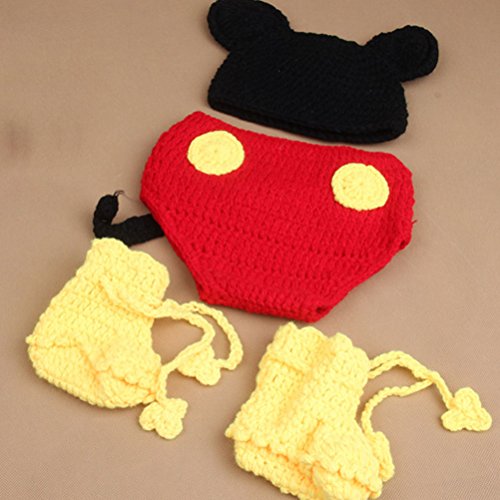 Odziezet Bebé Conjuntos Sombrero Gorro de Punto + Pantalones Disfraz de Animales Unisexo Fotografía Recién Nacido Ropa de Traje
