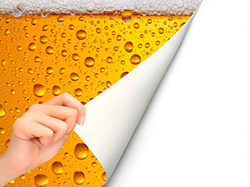 Oedim Vinilo para Frigorífico Cerveza 185x70cm | Adhesivo Resistente y Económico | Pegatina Adhesiva Decorativa de Diseño Elegante