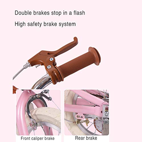 OFFA Bicicleta Niño,For Niños Edad 3-10 Años De Edad, Estilo Libre con Ruedas De Entrenamiento Y La Cesta, Bicicleta De Equilibrio Niño del Bebé De Bicicletas for Niños, Doble Freno