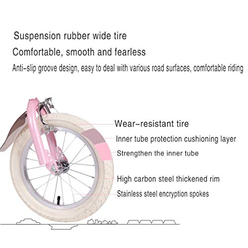 OFFA Bicicleta Niño,For Niños Edad 3-10 Años De Edad, Estilo Libre con Ruedas De Entrenamiento Y La Cesta, Bicicleta De Equilibrio Niño del Bebé De Bicicletas for Niños, Doble Freno