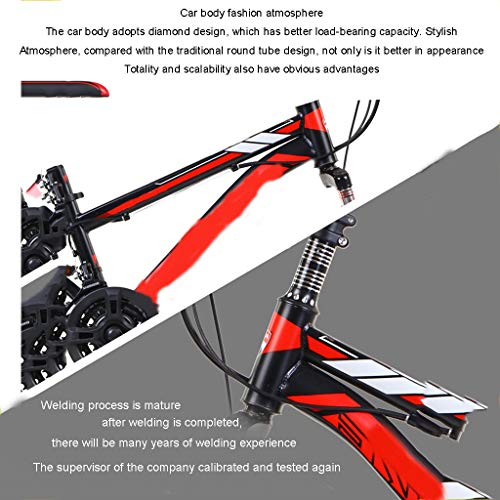 OFFA Bike Niños De Bicicletas De Montaña, 20 24 Inch Niñas Doble Freno De Disco De Velocidad Variable, Adolescentes Carretera Bicicletas, Alto Contenido De Carbono Marco De Acero,For Altura 120-135cm