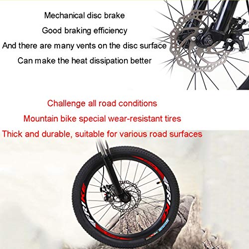 OFFA Bike Niños De Bicicletas De Montaña, 20 24 Inch Niñas Doble Freno De Disco De Velocidad Variable, Adolescentes Carretera Bicicletas, Alto Contenido De Carbono Marco De Acero,For Altura 120-135cm