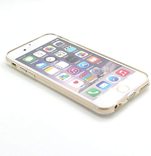 Offly Funda protectora de TPU de silicona suave transparente, patrón lindo y fantasía para Apple iPhone 6 Plus / 6S Plus - Flores de cerezo