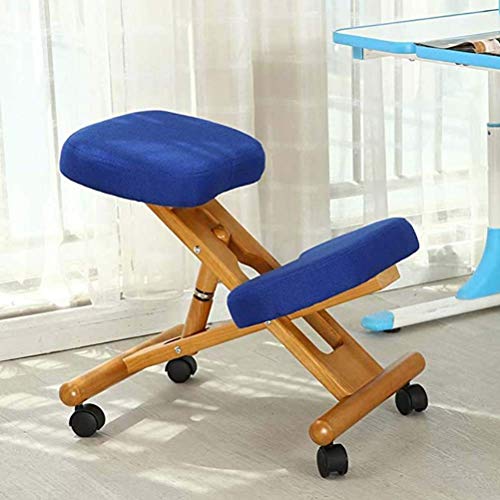 Oficina de sillas de rodillas Silla ergonómica para arrodillarse, taburete de madera ajustable para rodillas, silla de oficina para corrección de la postura con asiento en ángulo, uso para promover u
