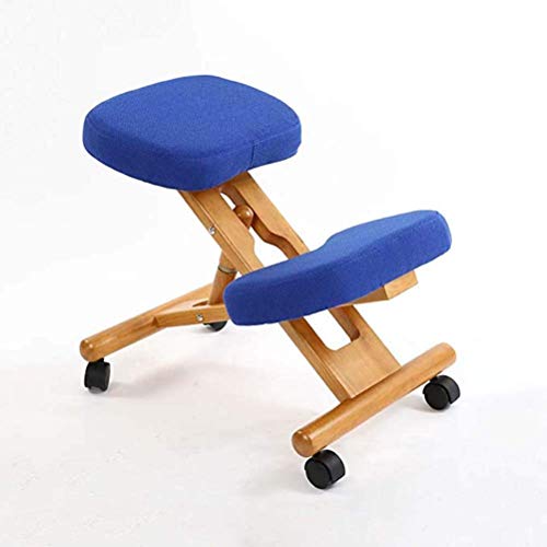 Oficina de sillas de rodillas Silla ergonómica para arrodillarse, taburete de madera ajustable para rodillas, silla de oficina para corrección de la postura con asiento en ángulo, uso para promover u