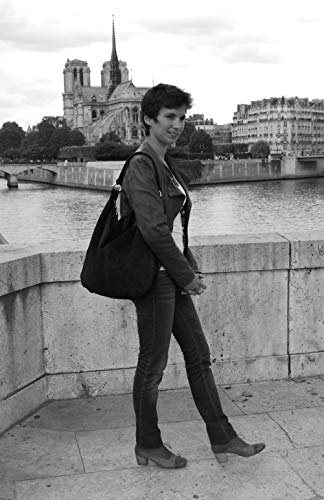 OH MY BAG, Bolso modelo LOVE-en auténtica piel de becerro nubuck-bandolera y en mano-Made in Italy-Para mujer-El must have de este otoño invierno-Burdeos, Bordeaux, Taille Unique