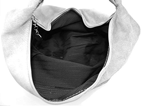 OH MY BAG, Bolso modelo LOVE-en auténtica piel de becerro nubuck-bandolera y en mano-Made in Italy-Para mujer-El must have de este otoño invierno-Burdeos, Bordeaux, Taille Unique