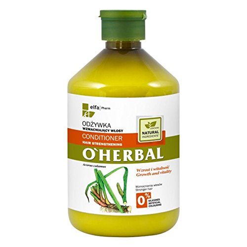 O'Herbal Acondicionador Fortificante Natural Ecológico Para Pelo/Cabello Sin Sulfatos Ni Siliconas con Extracto De Raíz De Cálamo 500 ml (170908172)